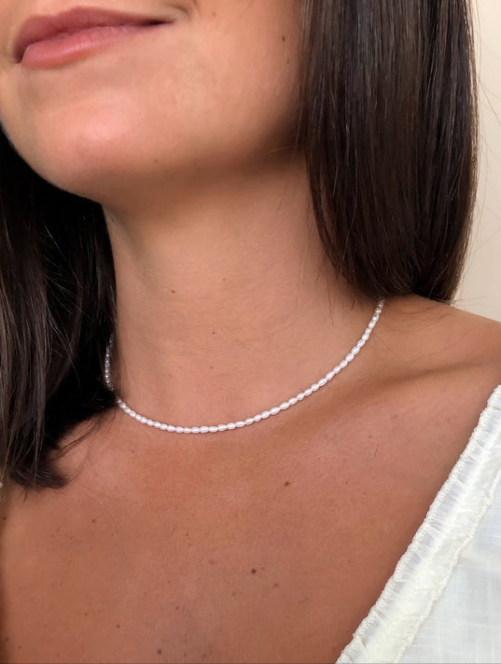 Free People Baby Pearl Necklace - Picture 4 of 4